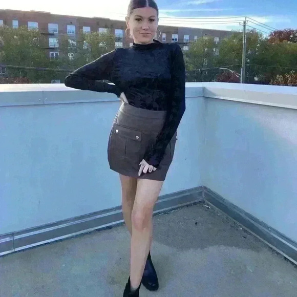 Leather Skort - Picture 1 of 2